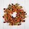24" Orange & Green Berry & Pumpkin Fall Harvest Wreath